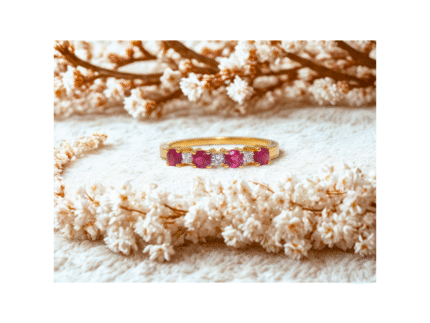 Natural Ruby Stone And Natural Diamand Ring